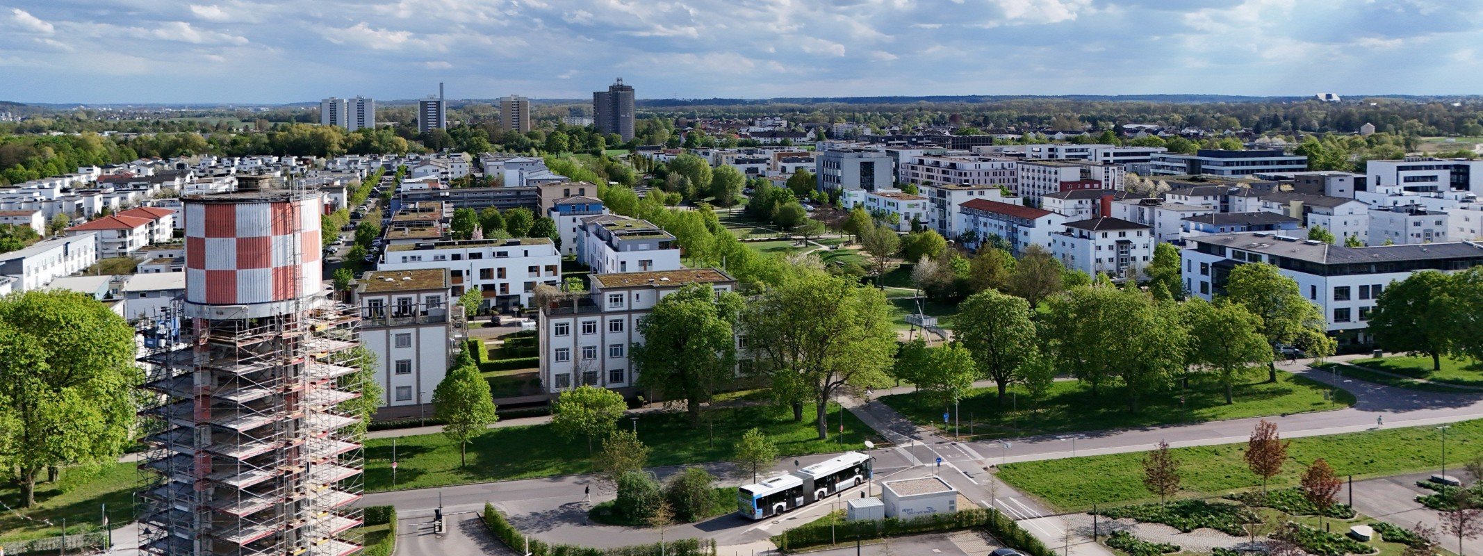 Wohnung verkaufen in Neu-Ulm-Wiley: Wohngebiet von oben