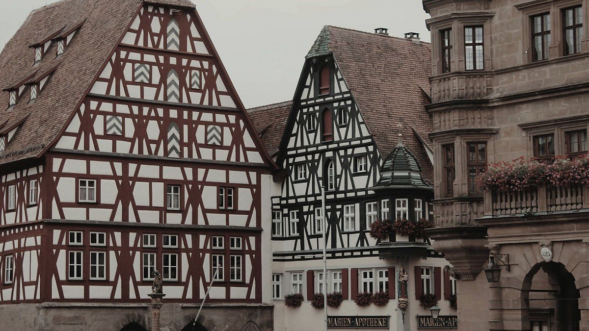 Fachwerkh�user in einer historischen Altstadt