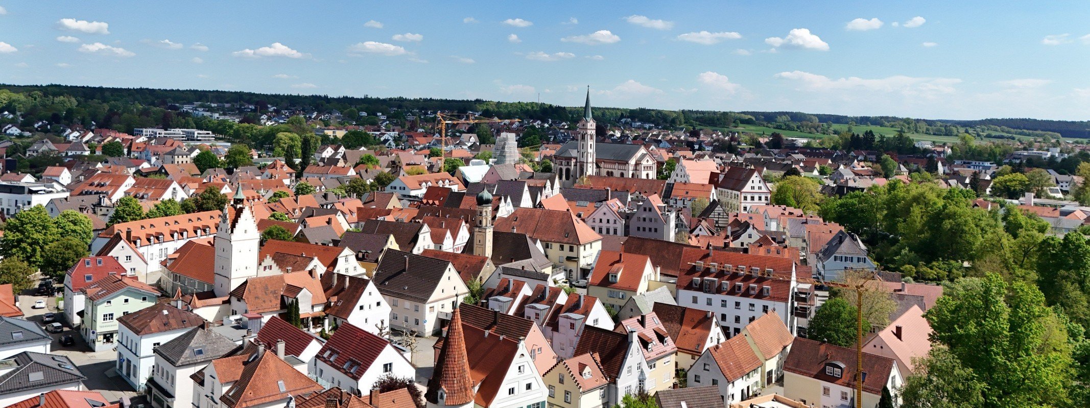 Immobilienmakler Wei�enhorn: Altstadt von Wei�enhorn von oben
