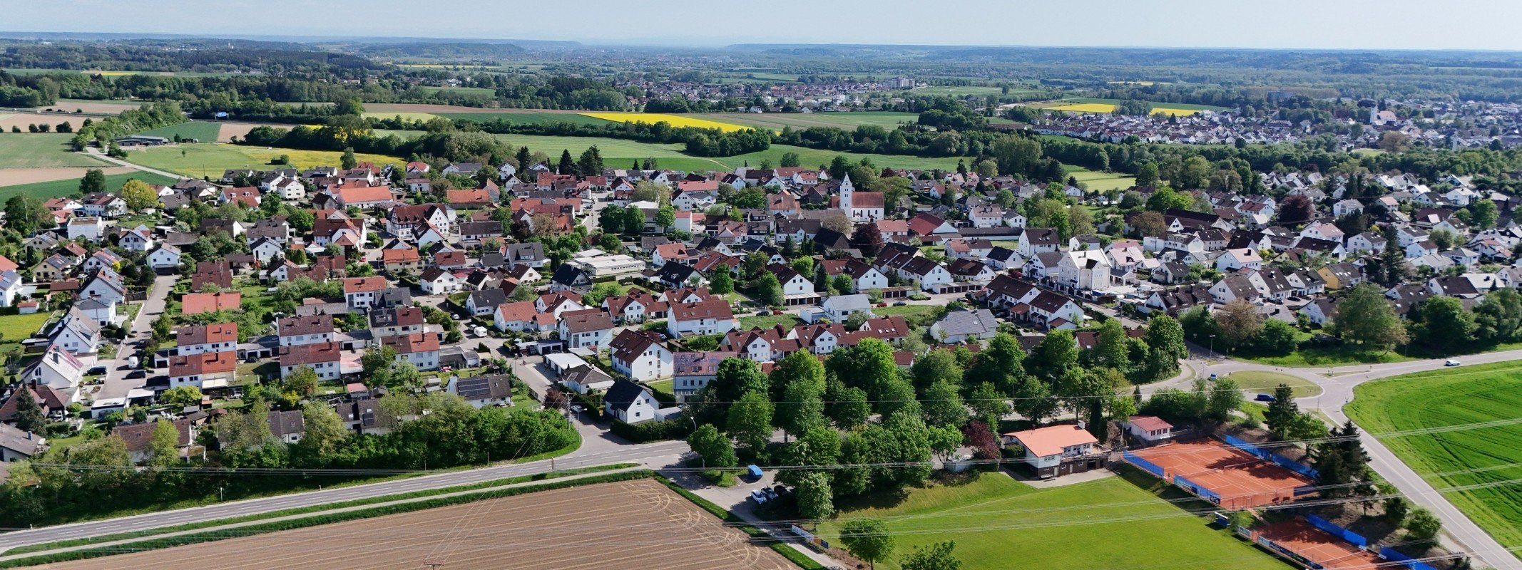 Haus verkaufen in Senden: Ortsteil Aufheim mit Wohngebieten von oben