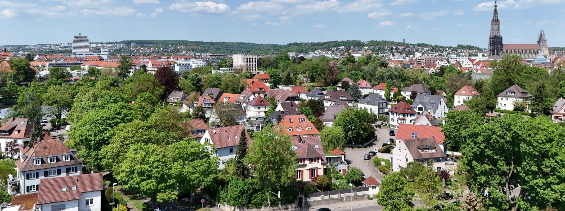 Immobilie schnell verkaufen in Neu-Ulm: Neu-Ulm mit Blick auf das Ulmer Münster