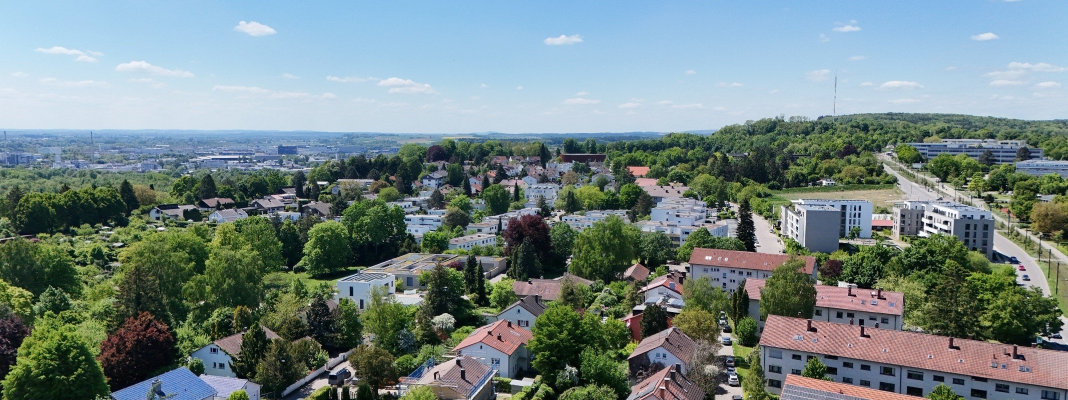 Guten Immobilienmakler in Ulm finden: Blick über Ulm-Kuhberg