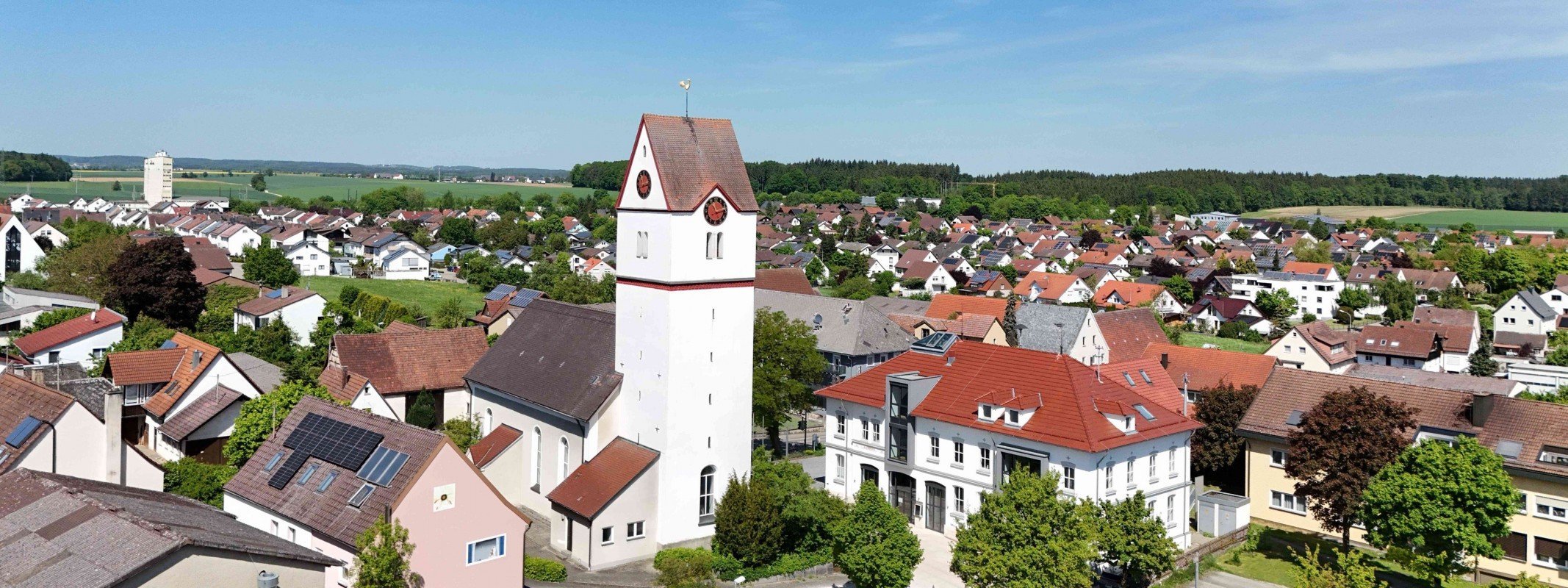 Immobilienmakler Beimerstetten: Gemeinde Beimerstetten auf der Ulmer Alb von oben