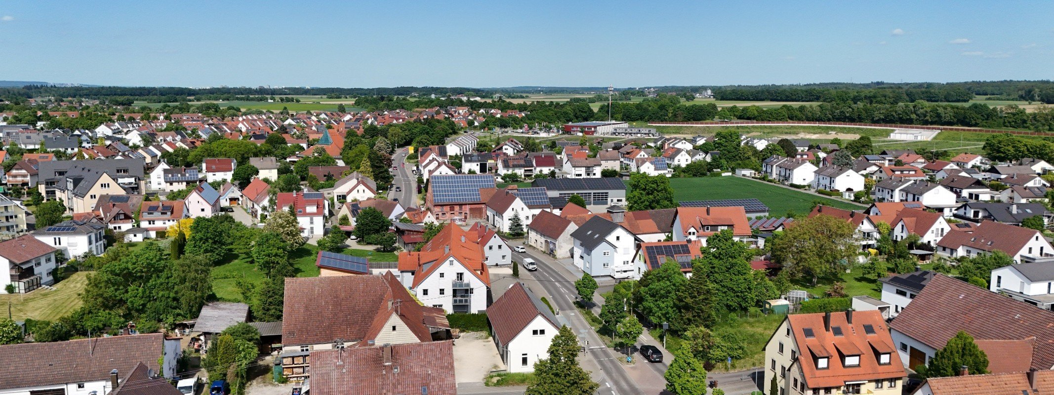 Verkaufspreis Immobilie Donaustetten: Wohngebiete in Ulm-Donaustetten von oben