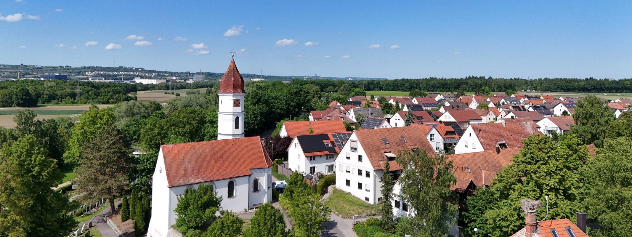 Was ist meine Immobilie in Gögglingen wert: Ulm-Gögglingen an der Donau von oben