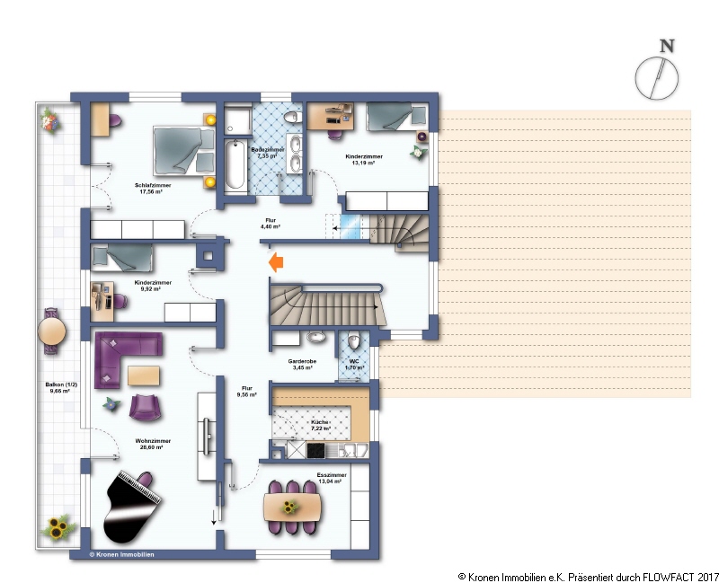 Grundriss OG Zweifamilienhaus Neu-Ulm