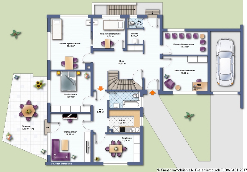 Grundriss EG Zweifamilienhaus Neu-Ulm