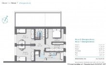 Grundriss OG BIETERVERFAHREN - Neubau Doppelhaush�lfte im Einfamilienhauscharakter in top Lage von Pfuhl