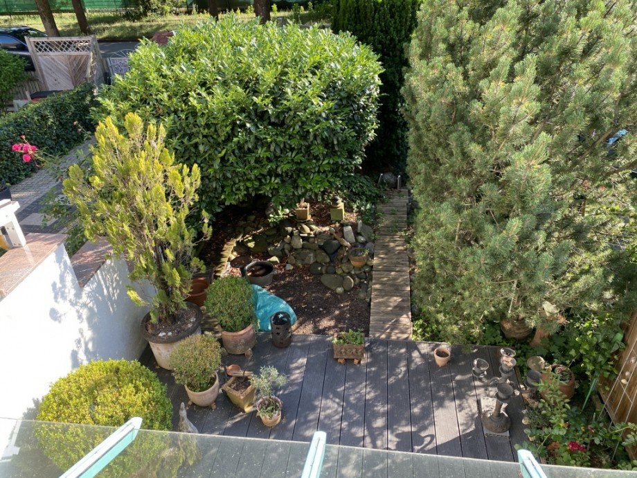 Blick in den Garten Haus Augsburg