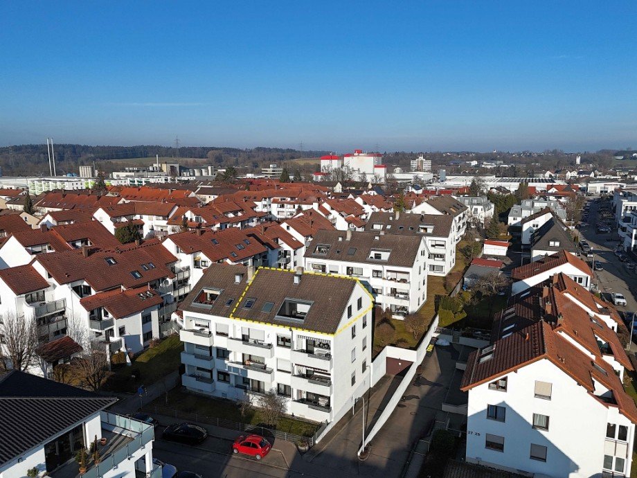 Luftbildaufnahme S�dwesten (Bild 2) Dachgeschosswohnung Senden