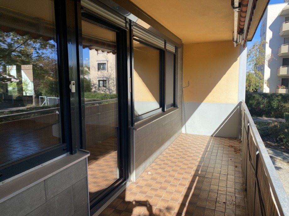 �berdachter Balkon im S�den Erdgeschosswohnung Neu-Ulm