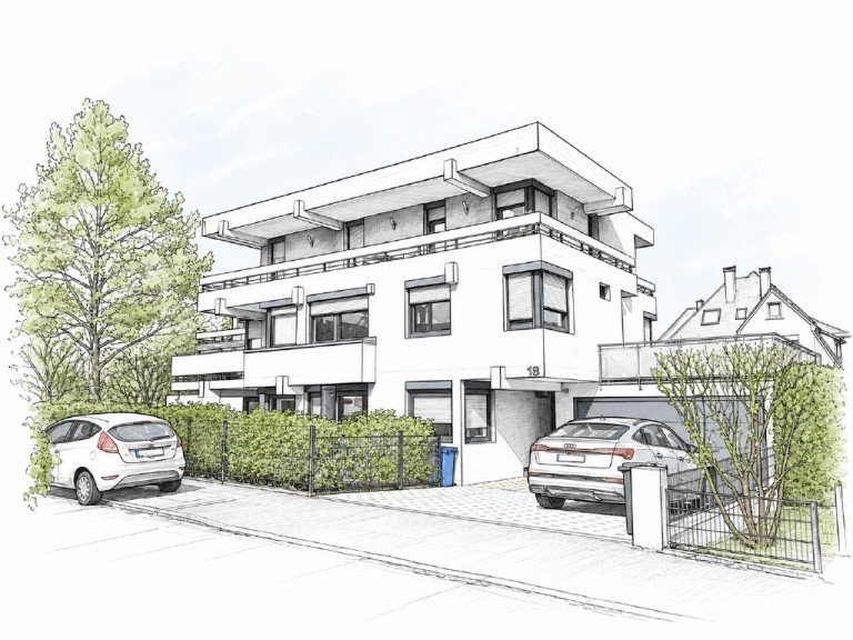 Geb�udeansicht S�dseite (Bild 1) Ulm - S�flingen Mehrfamilienhaus Kernsaniertes Liebhaberst�ck in S�flingen - Eine Besonderheit am Ulmer Immobilienmarkt